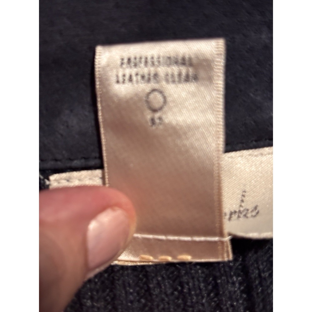 Big Studio Works Small Women's Leather Patchwork Blue Gray Full Zip Whipstitch - Picture 8 of 10